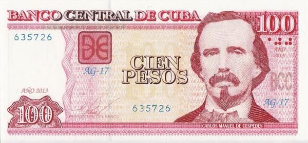 100 песо 2013 Куба.