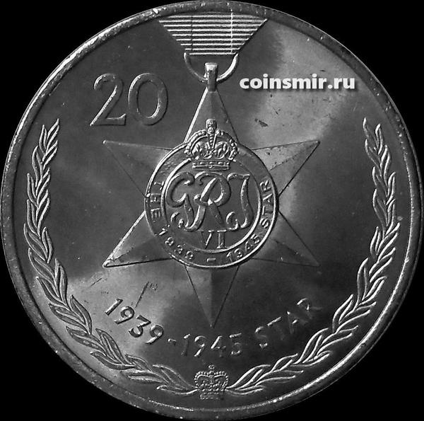 20 центов 2017 Австралия. Звезда 1939-1945.