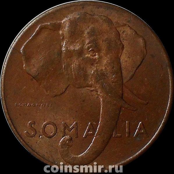 1 чентезимо 1950 итальянское Сомали. Слон.