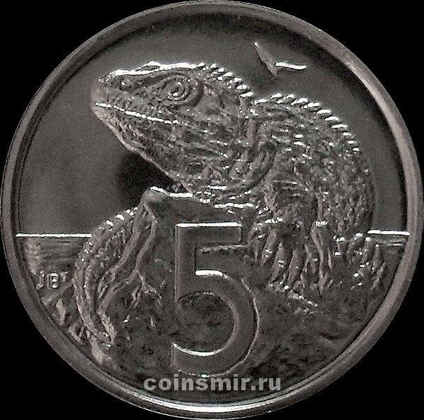 5 центов 1988 Новая Зеландия. Туатара (Новозеландская ящерица).