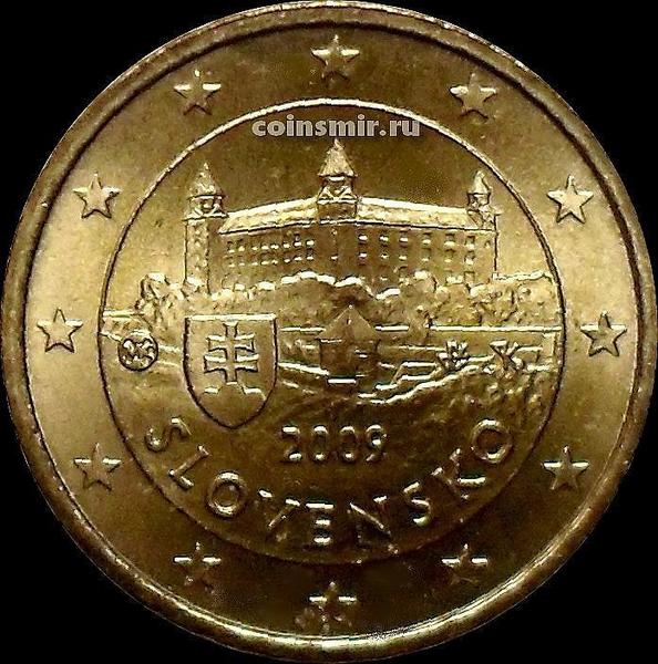 10 евроцентов 2009 Словакия. Замок Братиславский Град.