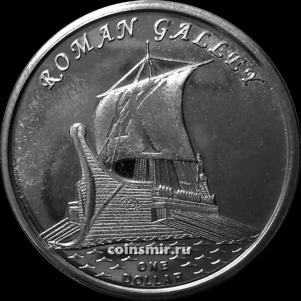 1 доллар 2019 острова Гилберта. ROMAN GALLEY.