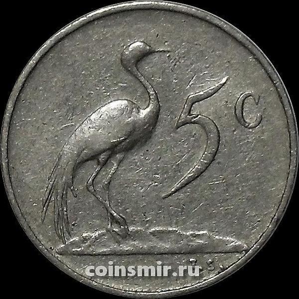 5 центов 1975 Южная Африка. VF.
