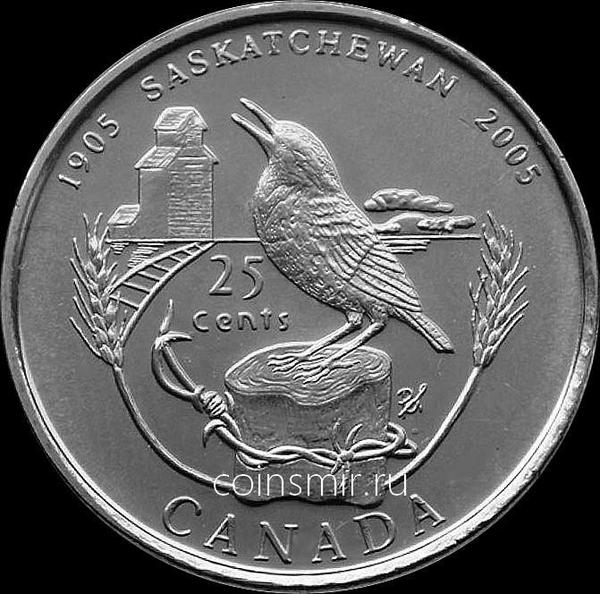 25 центов 2005 Канада. 100 лет провинции Саскачеван.