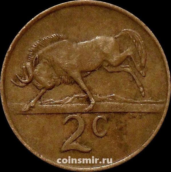 2 цента 1987 Южная Африка.