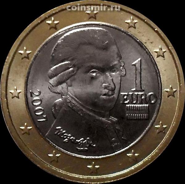 1 евро 2007 Австрия. Моцарт. ХF