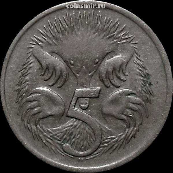 5 центов 1973 Австралия. Ехидна.