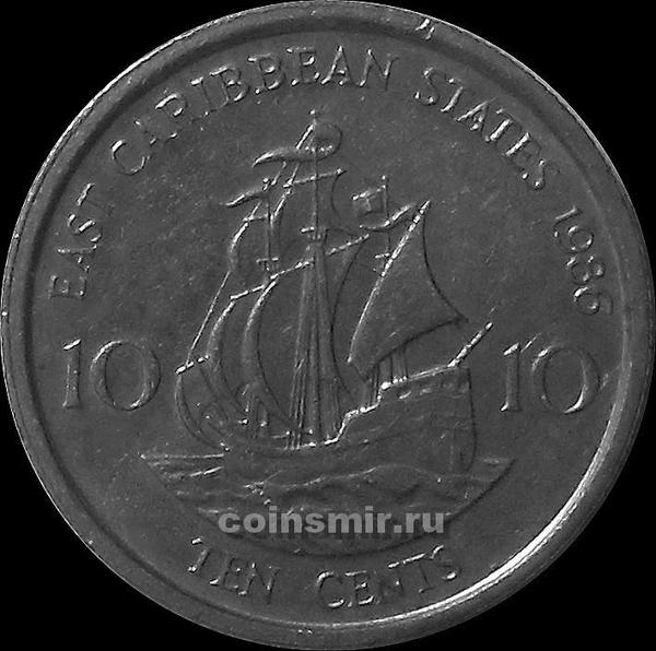 10 центов 1986 Восточные Карибы.