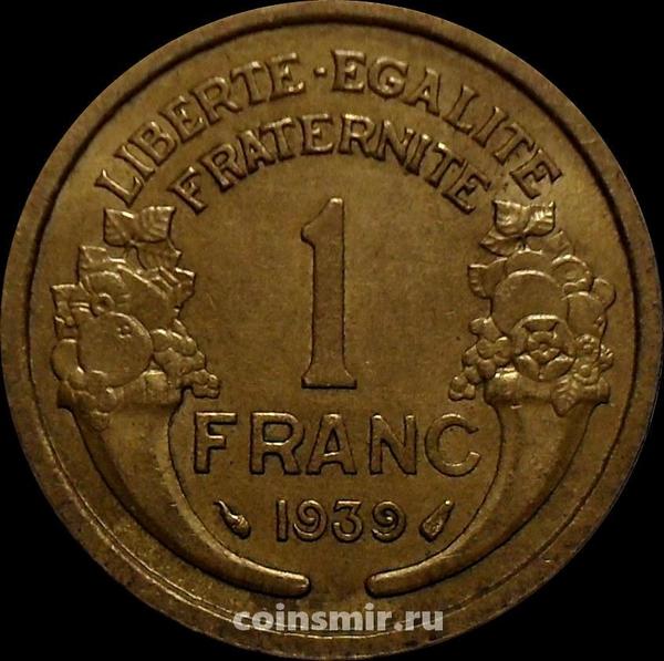 1 франк 1939 Франция.