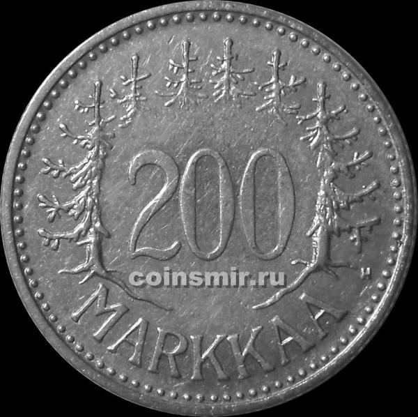 200 марок 1957 Н Финляндия. (в наличии 1956 год)