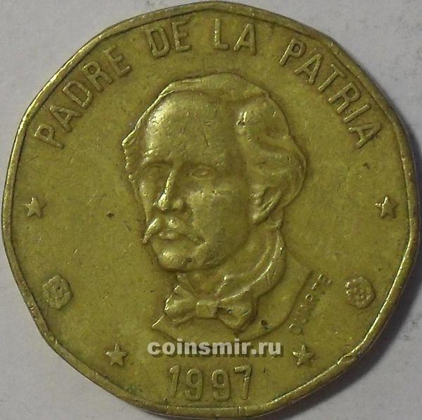1 песо 1997 Доминиканская республика.