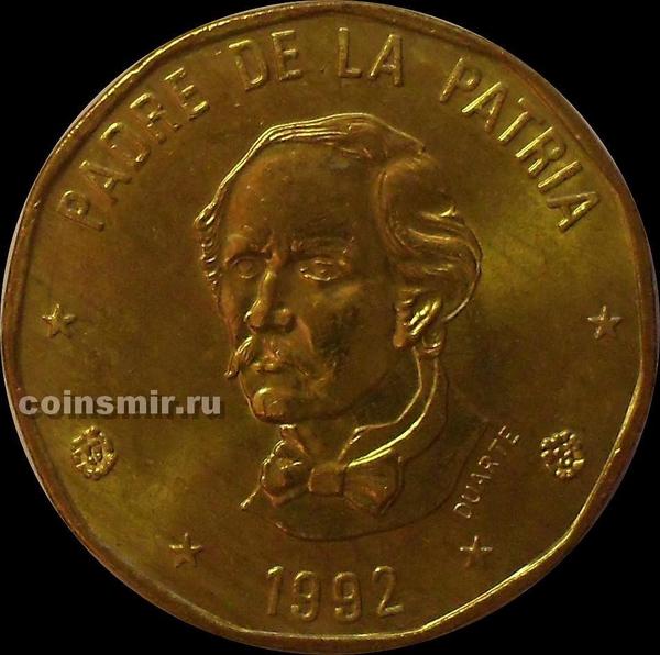 1 песо 1992 Доминиканская республика. ХF