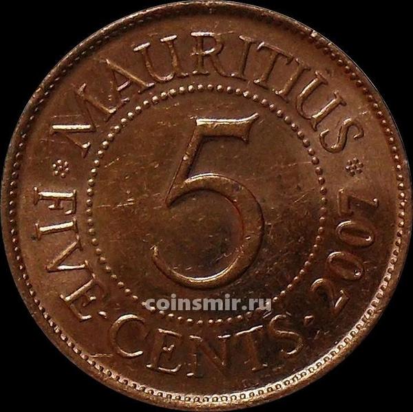 5 центов 2007 Маврикий.