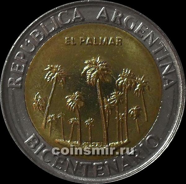 1 песо 2010  Аргентина. 200 лет независимости. Эль Пальмар.