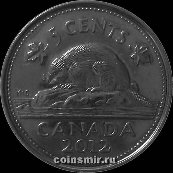 5 центов 2012 Канада. Бобр.