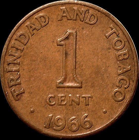 1 цент 1966 Тринидад и Тобаго.