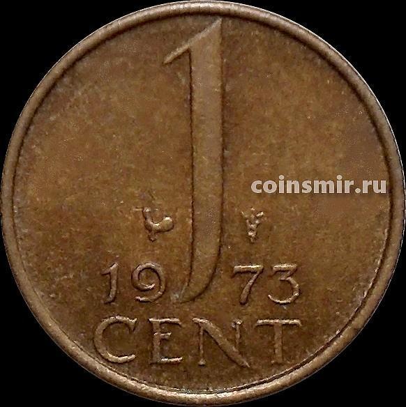 1 цент 1973 Нидерланды. Петух.