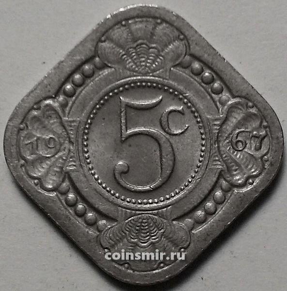 5 центов 1967 Нидерландские Антильские острова.