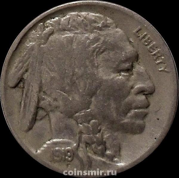 5 центов 1919 США. Индеец.