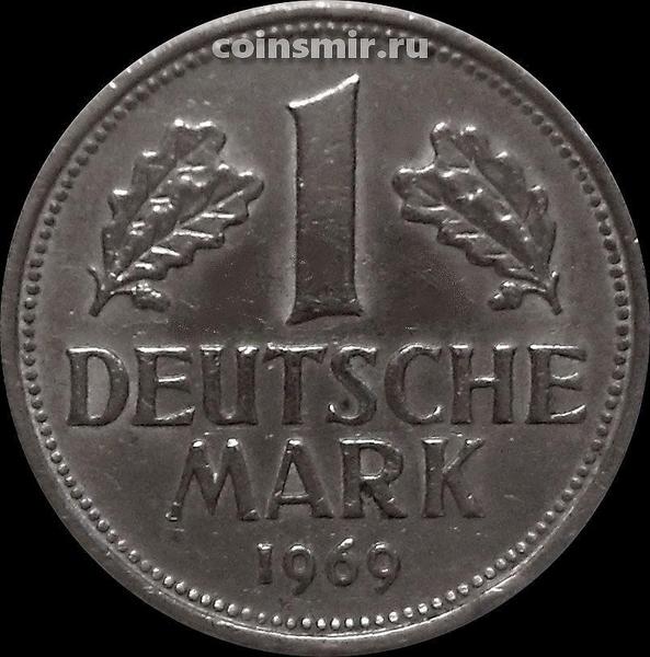1 марка 1969 D Германия (ФРГ).