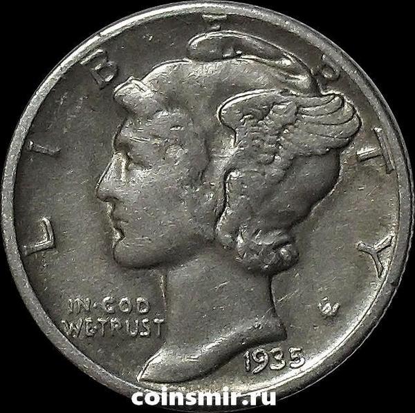 10 центов (1 дайм) 1935 США.