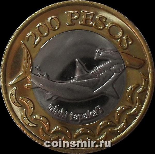 200 песо 2014 остров Пасхи. Акула-молот.