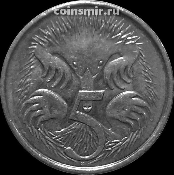 5 центов 2016 Австралия. Ехидна.