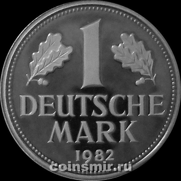 1 марка 1982 D Германия (ФРГ). Пруф.