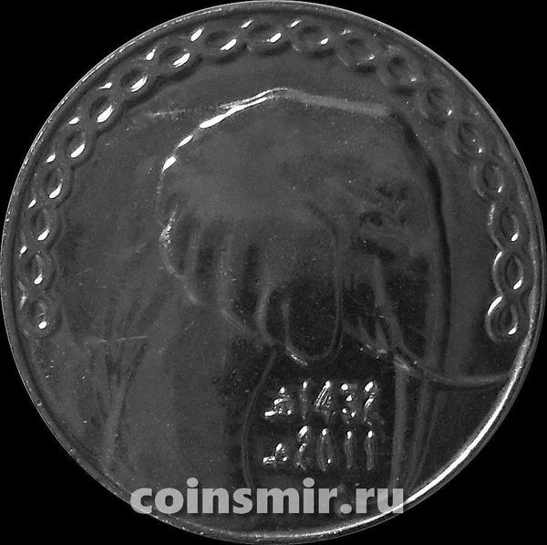5 динаров 2011 Алжир. Слон. (в наличии 2019 год)