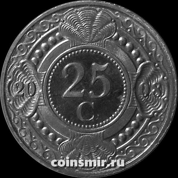 25 центов 2008 Нидерландские Антильские острова. (в наличии 2012 год)