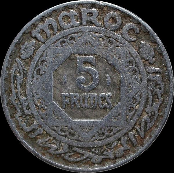5 франков 1951 Марокко. Мухаммед V. (1)