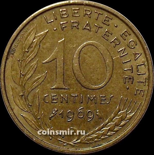 10 сантимов 1969 Франция.