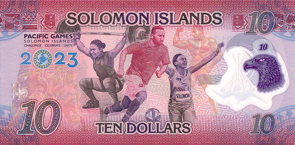 10 долларов 2023 Соломоновы острова. 17 -е Тихоокеанские игры.