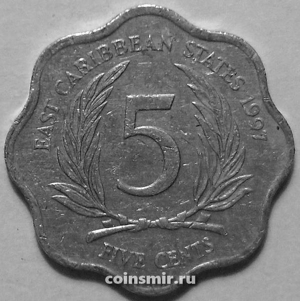 5 центов 1997 Восточные Карибы.