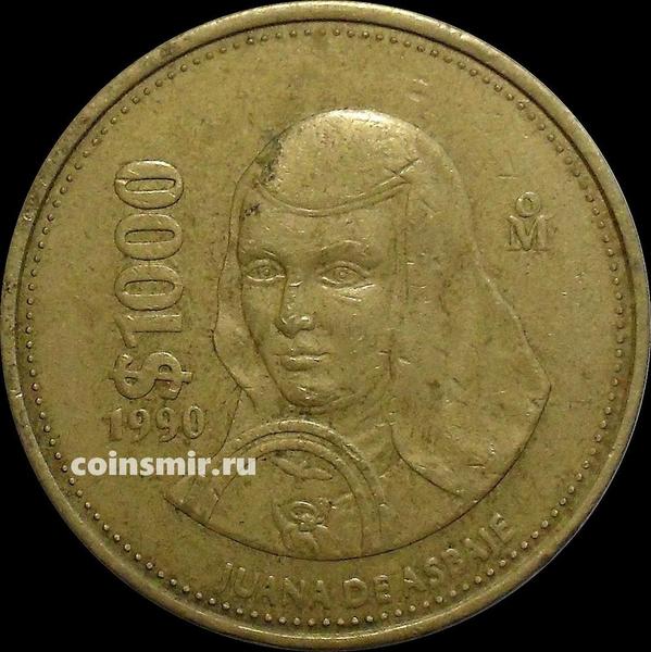 1000 песо 1990 Мексика.