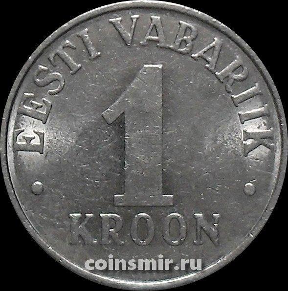 1 крона 1993 Эстония. Плохо читается год.