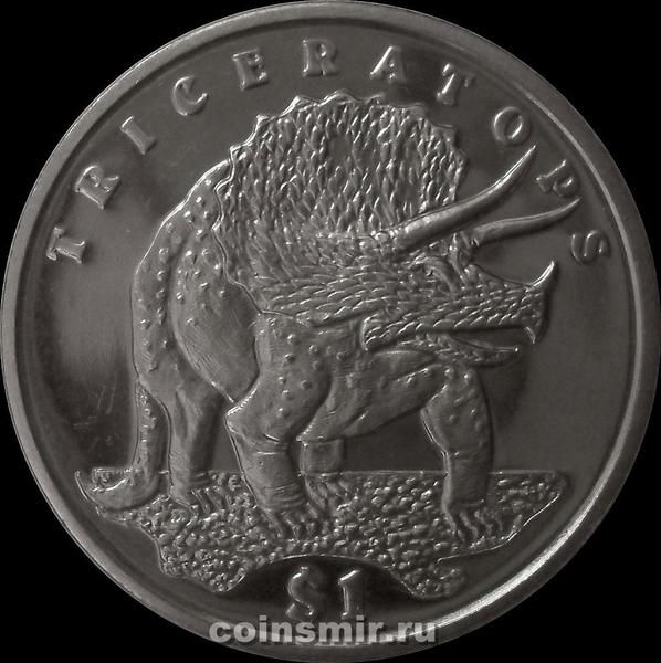 1 доллар 2006 Сьерра-Леоне. Трицератопс.