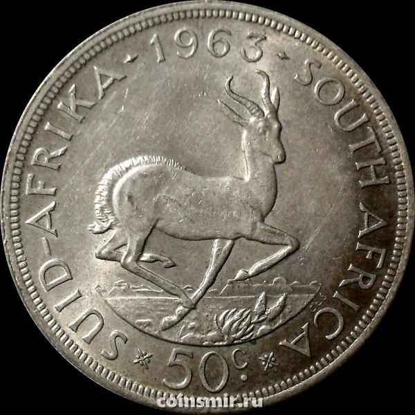 50 центов 1963 Южная Африка ЮАР. Газель. Ян ван Рибек.