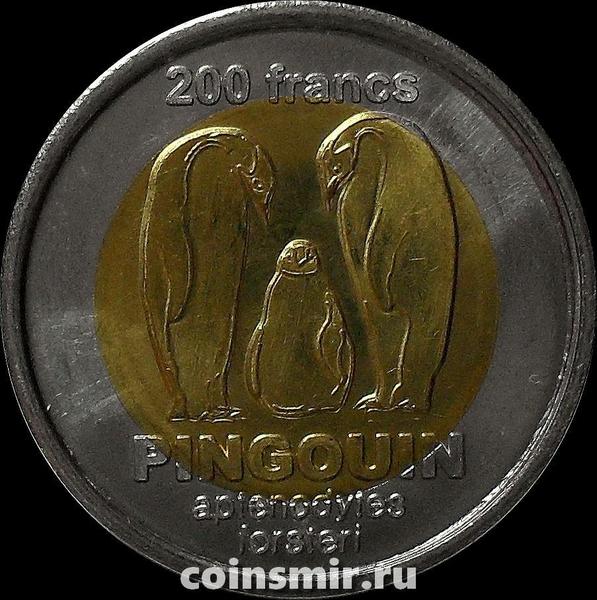 200 франков 2011 острова Амстердам и Сен-Поль. Пингвины.