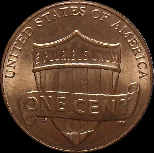 1 цент 2011 D США. Щит.