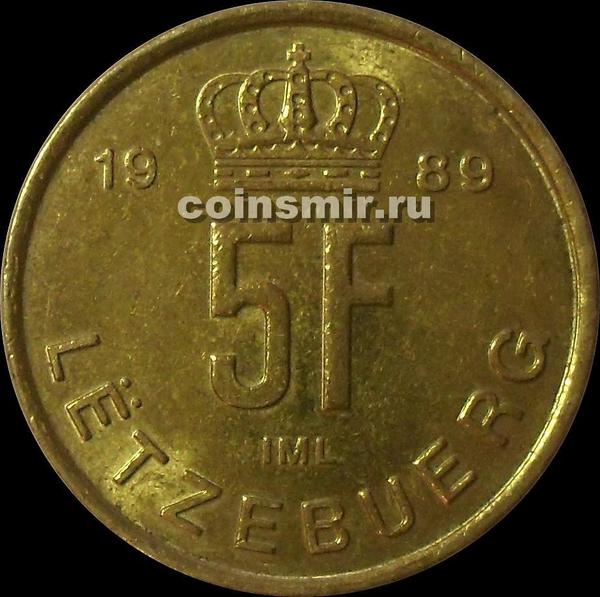 5 франков 1989 Люксембург.