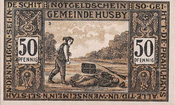 50 пфеннигов 1921 Германия. г.Хусби (Шлезвиг-Гольштейн). Нотгельд.