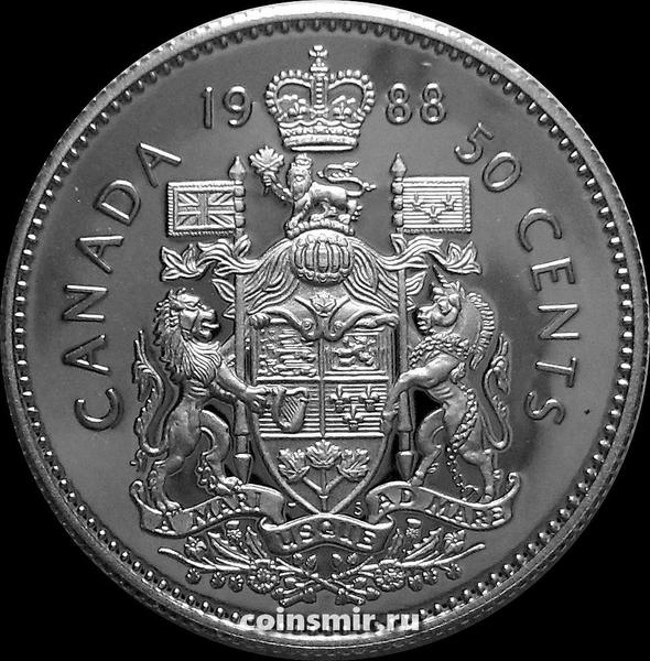 50 центов 1988 Канада. Пруф.