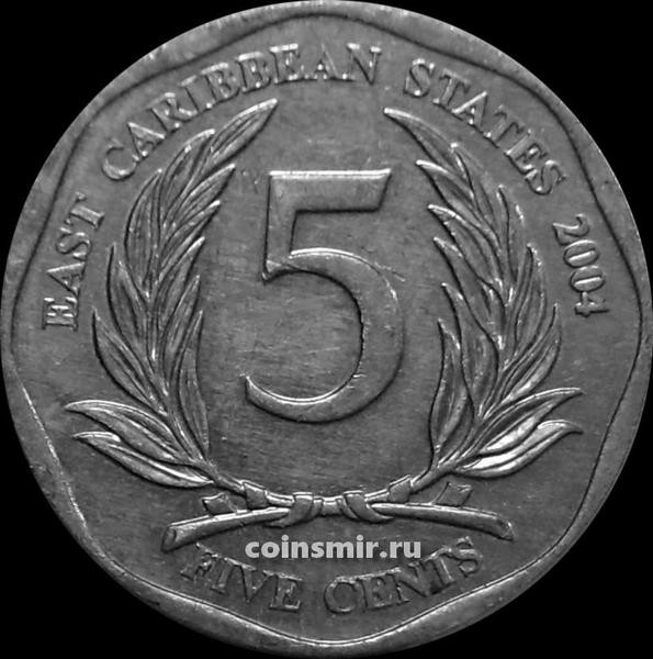 5 центов 2004 Восточные Карибы.