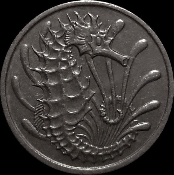 10 центов 1977 Сингапур. Морской конёк.