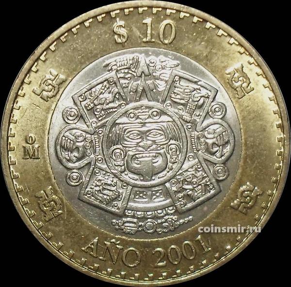 10 песо 2001 Мексика. UNC