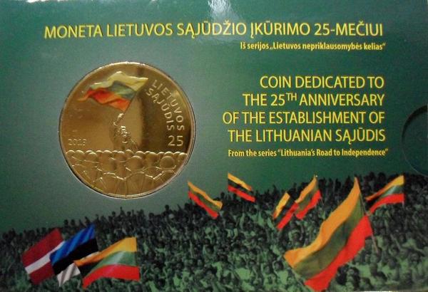 25 литов 2013 Литва. 25 лет созданию литовского "Саюдиса".