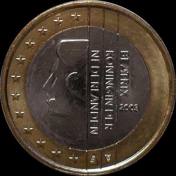 1 евро 2003 Нидерланды. Беатрикс.