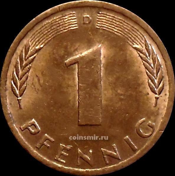 1 пфенниг 1973 D Германия (ФРГ).