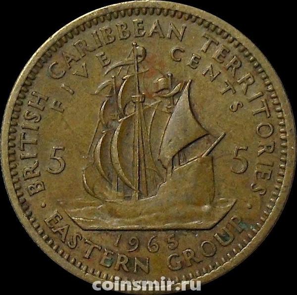 5 центов 1965 Британские Карибские территории.